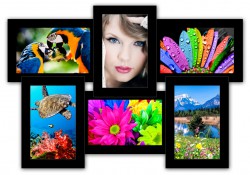 Пластиковая мультирамка Классика на 6 фото черная Пластиковая мультирамка Классика на 6 фото черная