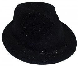 Капелюх дитячий Мафія блискуча чорна Капелюх дитячий Мафія блискуча чорна