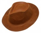 Шляпа Мужская флок коричневая
