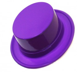 Капелюх циліндр пластик флок фіолетовий Капелюх циліндр пластик флок фіолетовий