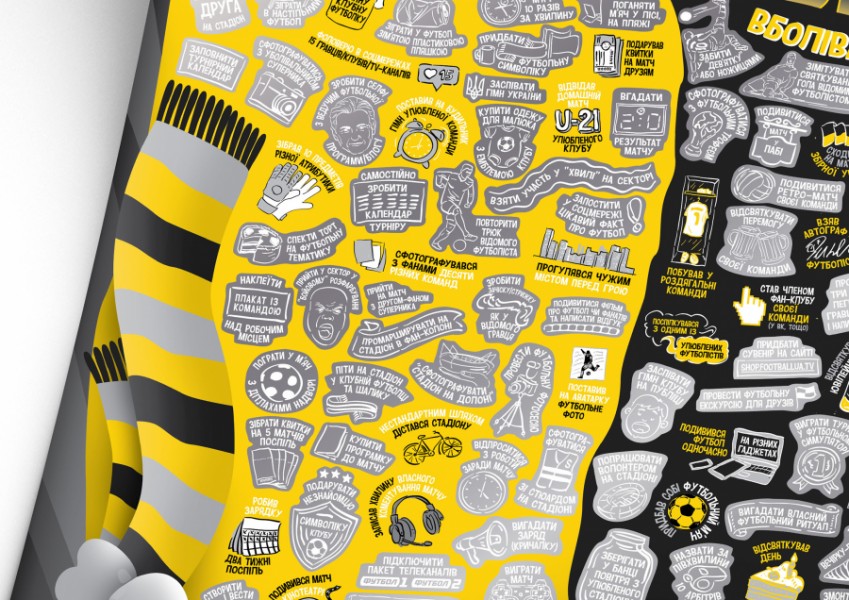 Скретч постер #100 ДРУКІВ TRUEFAN edition Скретч постер #100 ДРУКІВ TRUEFAN edition