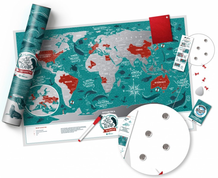 Скретч карта мира Travel Map Marine World Скретч карта мира Travel Map Marine World