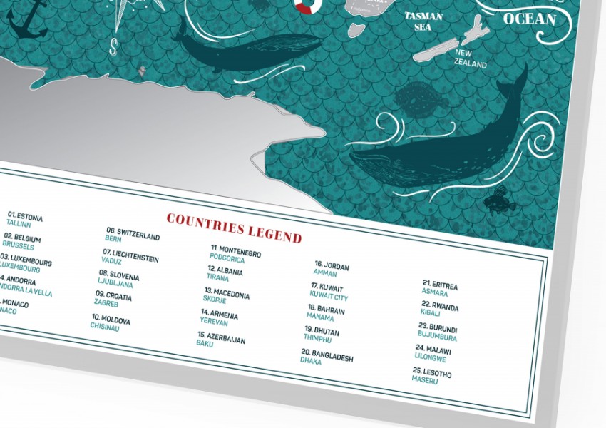 Скретч карта мира Travel Map Marine World Скретч карта мира Travel Map Marine World