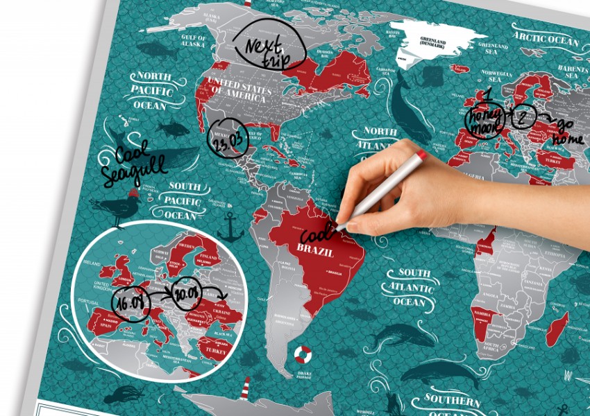 Скретч карта мира Travel Map Marine World Скретч карта мира Travel Map Marine World