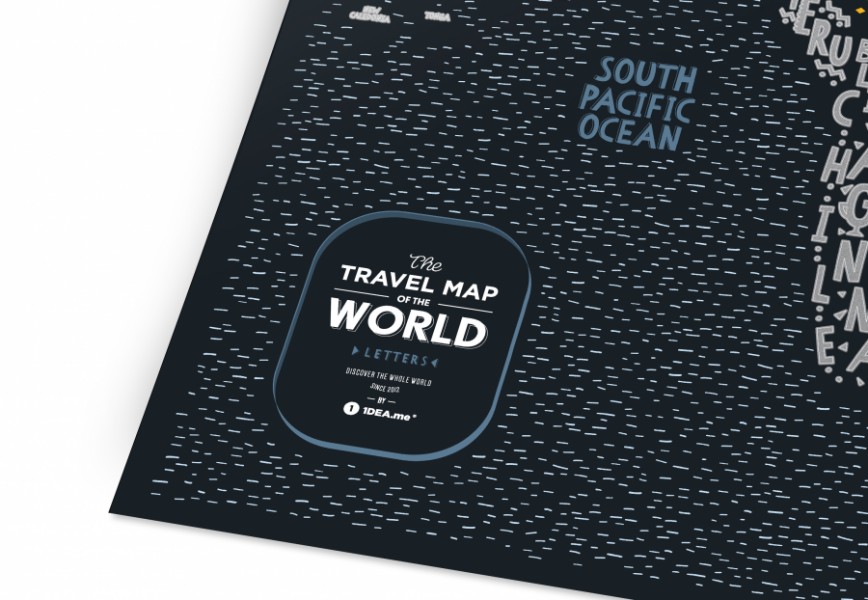Скретч карта мира Travel Map LETTERS World Скретч карта мира Travel Map LETTERS World
