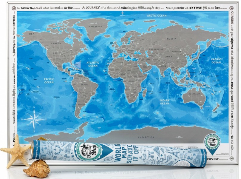   Discovery Map World Silver   