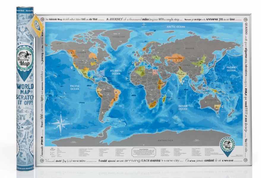   Discovery Map World Silver   