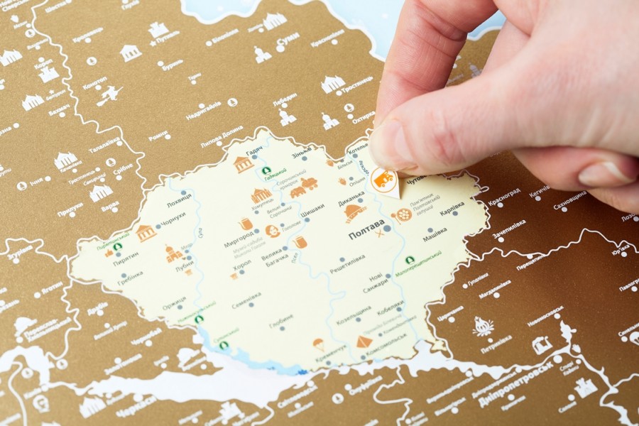 Скретч карта Discovery Map Відкривай Україну! Скретч карта Discovery Map Відкривай Україну!