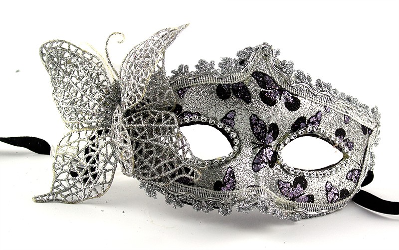 Венеціанська маска з метеликом , срібло Венеціанська маска з метеликом , срібло