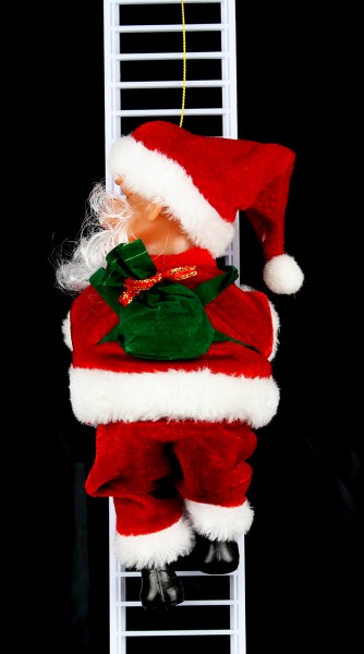 Дед Мороз на лестнице музыкальный Дед Мороз на лестнице музыкальный