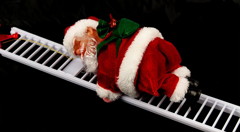 Дед Мороз на лестнице музыкальный Дед Мороз на лестнице музыкальный