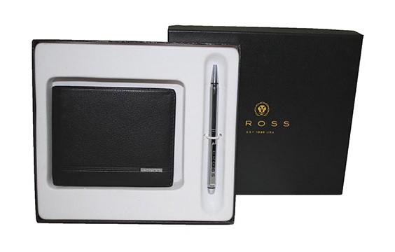   CROSS SLIM WALLET & AGENDA PEN SET (+)