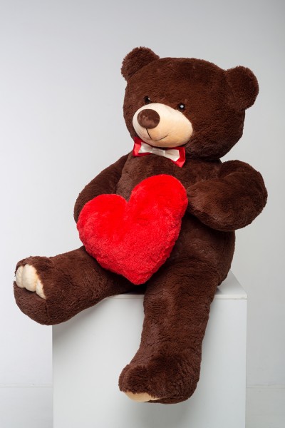 Ведмедик з серцем 160 см - коричневий Ведмедик з серцем 160 см - коричневий