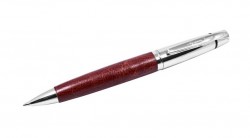Ручка шариковая Gianni Terra Red, серебристо-красный корпус в футляре (HH1328/B)