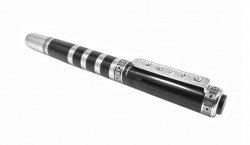 Ручка-роллер Gianni Terra Black, черный-серебристый корпус в деревянном футляре (HHB/R)