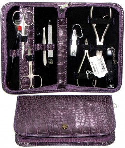 Манікюрний набір Kellermann , Бузковий крокодил , 7857 Манікюрний набір Kellermann , Бузковий крокодил , 7857