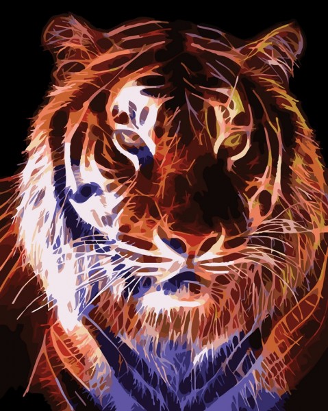 Картина за номерами Вогненний тигр Картина за номерами Вогненний тигр