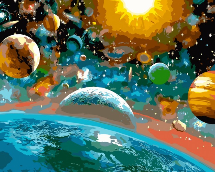 Картина по номерам Музыка вселенной Картина по номерам Музыка вселенной