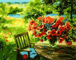 Картина по номерам Маки на терассе Картина по номерам Маки на терассе