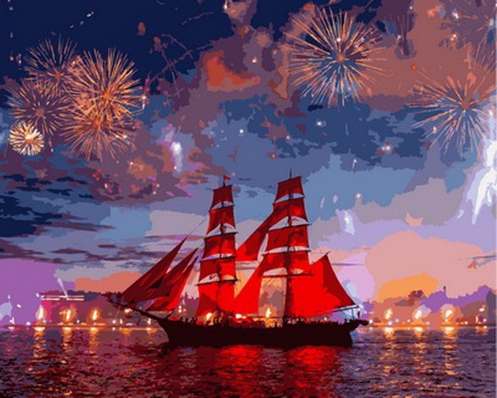 Картина по номерам Фестиваль Алые паруса Картина по номерам Фестиваль Алые паруса