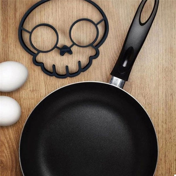 Форма для смаження яєць Череп Чорний Форма для смаження яєць Череп Чорний