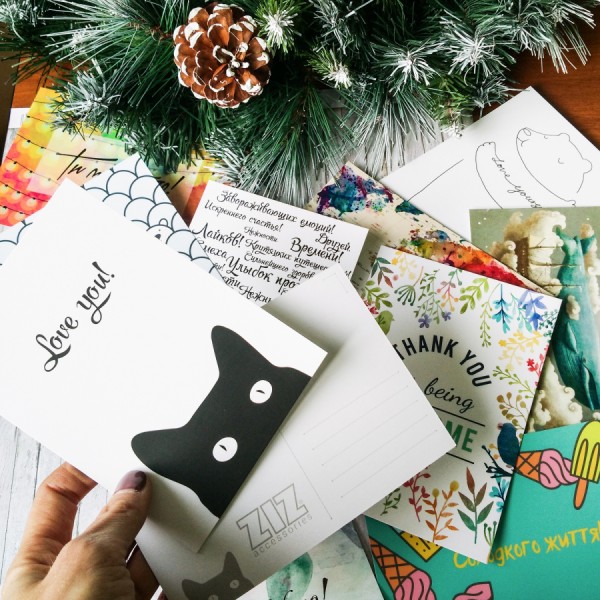 Листівка " Чорний кіт " Листівка " Чорний кіт "