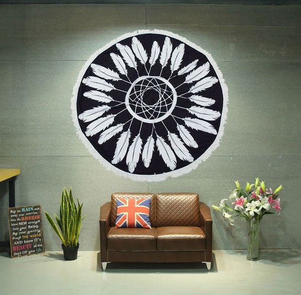 Пляжный Коврик Перья Пляжный Коврик Перья