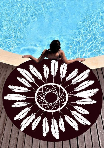 Пляжный Коврик Перья Пляжный Коврик Перья