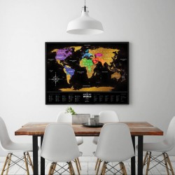 Скретч карта мира Travel Map Black World, англ