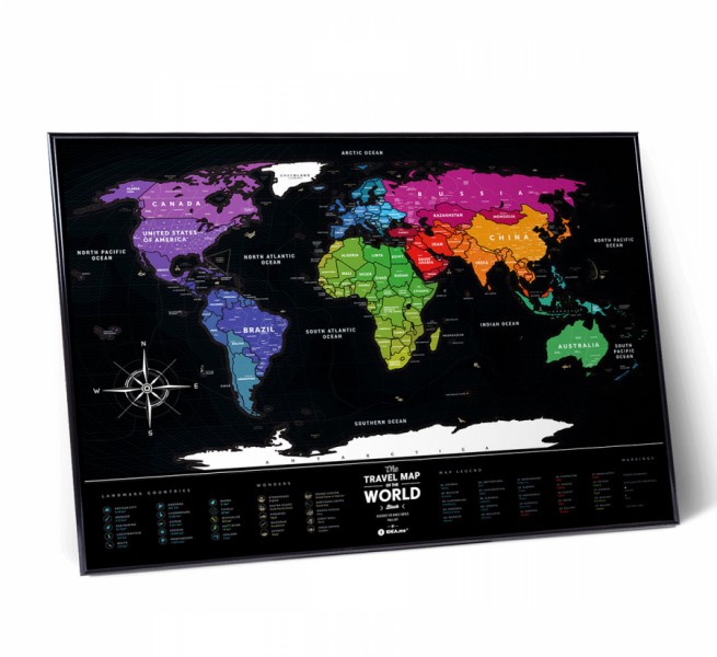 Скретч карта мира Travel Map Black World, англ Скретч карта мира Travel Map Black World, англ