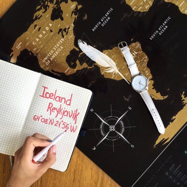 Скретч карта мира Travel Map Black World, англ Скретч карта мира Travel Map Black World, англ