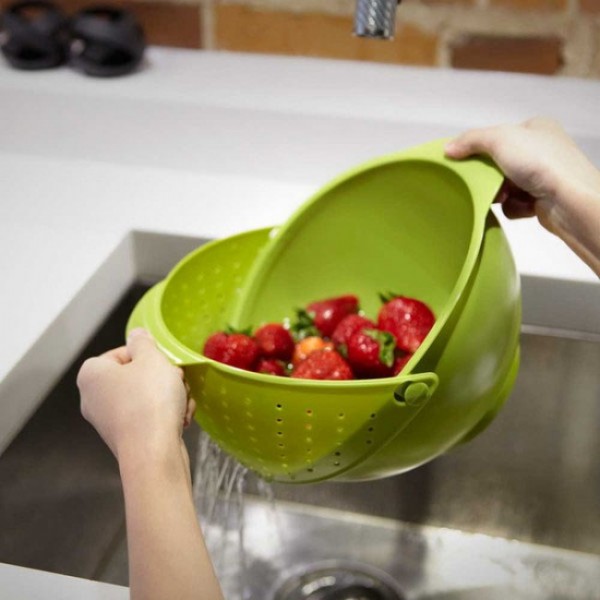 Миска з друшляком Rinse Umbra Авокадо Миска з друшляком Rinse Umbra Авокадо