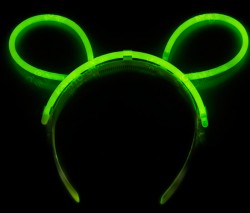 Светящиеся ушки / Неоновый обруч зеленый Светящиеся ушки / Неоновый обруч зеленый