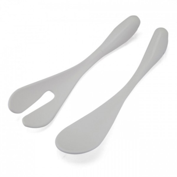 Салатниця з ложками для сервірування Sparrow Qualy Біла Салатниця з ложками для сервірування Sparrow Qualy Біла