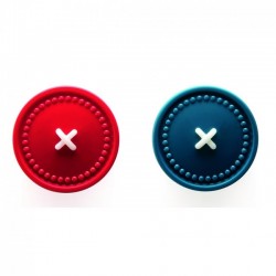 Крючки настенные (магнитные клипсы) Button Up OTOTO Бирюзовый / Красный