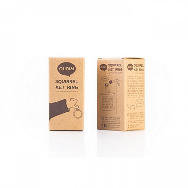 Ключниця настінна та брелок для ключів Squirrel Qualy Коричневий/Зелений Ключниця настінна та брелок для ключів Squirrel Qualy Коричневий/Зелений