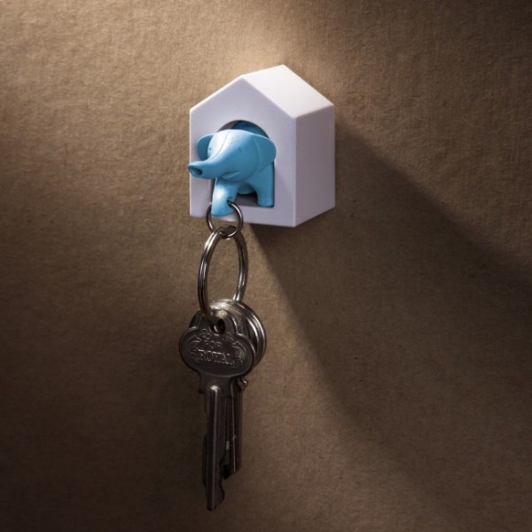 Ключниця настінна та брелок для ключів Elephant Qualy Синій Ключниця настінна та брелок для ключів Elephant Qualy Синій