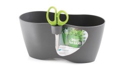 Горщик для рослин Limes DUBLO - сірий, 2,3 л . Горщик для рослин Limes DUBLO - сірий, 2,3 л .
