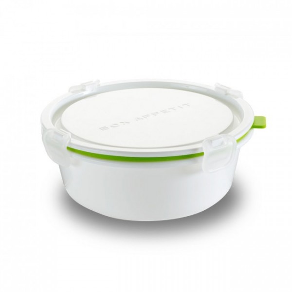 Ланч бокс круглий великий Black+Blum Білий / Зелений Ланч бокс круглий великий Black+Blum Білий / Зелений
