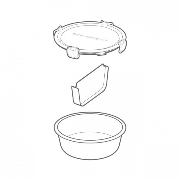 Ланч бокс круглий великий Black+Blum Білий / Зелений Ланч бокс круглий великий Black+Blum Білий / Зелений