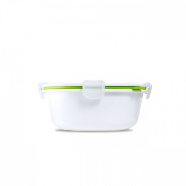 Ланч бокс круглий великий Black+Blum Білий / Зелений Ланч бокс круглий великий Black+Blum Білий / Зелений