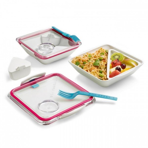 Ланч бокс квадратний Box Appetit Black+Blum Білий / Рожевий Ланч бокс квадратний Box Appetit Black+Blum Білий / Рожевий