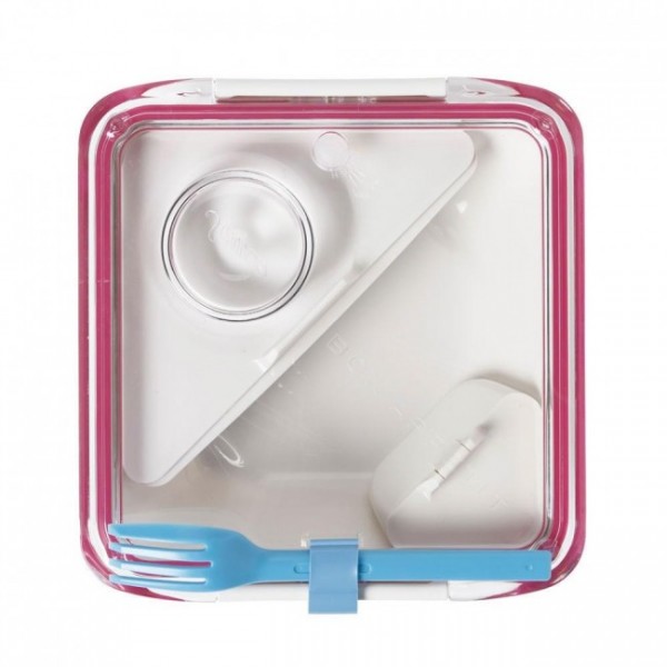 Ланч бокс квадратний Box Appetit Black+Blum Білий / Рожевий Ланч бокс квадратний Box Appetit Black+Blum Білий / Рожевий