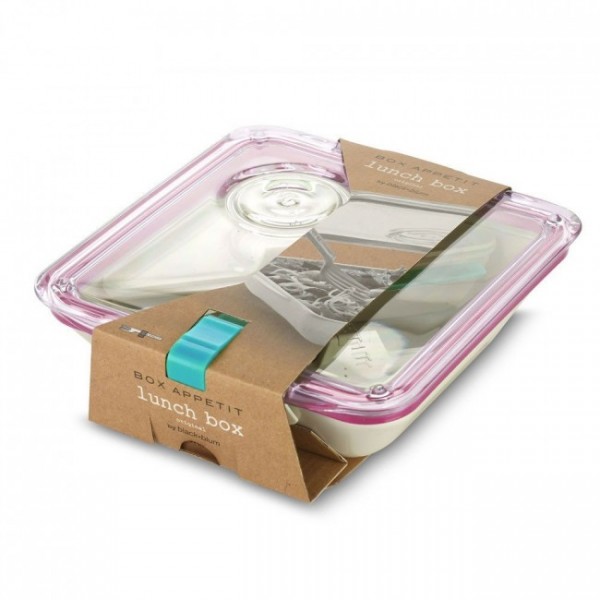 Ланч бокс квадратний Box Appetit Black+Blum Білий / Рожевий Ланч бокс квадратний Box Appetit Black+Blum Білий / Рожевий