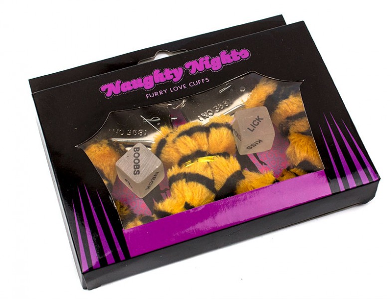 Наручники з кубиками "СЕКСІ"  ,  тигрові Наручники з кубиками "СЕКСІ"  ,  тигрові