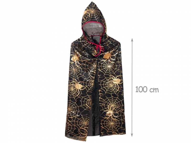 Плащ черный с золотыми принтами 100 см. Плащ черный с золотыми принтами 100 см.