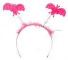 Обруч с летучими мышками розовый