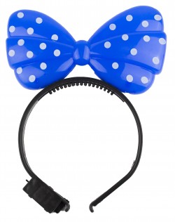 Обруч-бантик синий светящийся мигающий Обруч-бантик синий светящийся мигающий