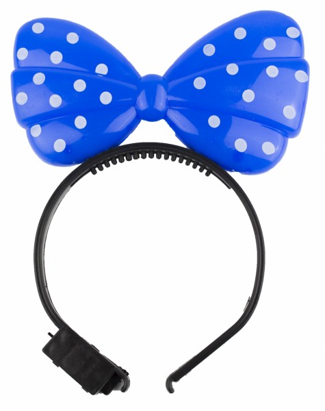 Обруч-бантик синий светящийся мигающий Обруч-бантик синий светящийся мигающий