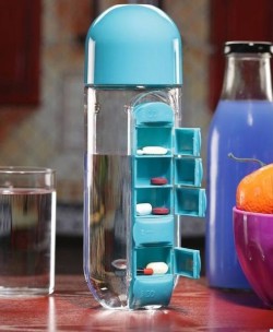 Пляшка для води Pill Vitamin Water Bottle Yellow Пляшка для води Pill Vitamin Water Bottle Yellow